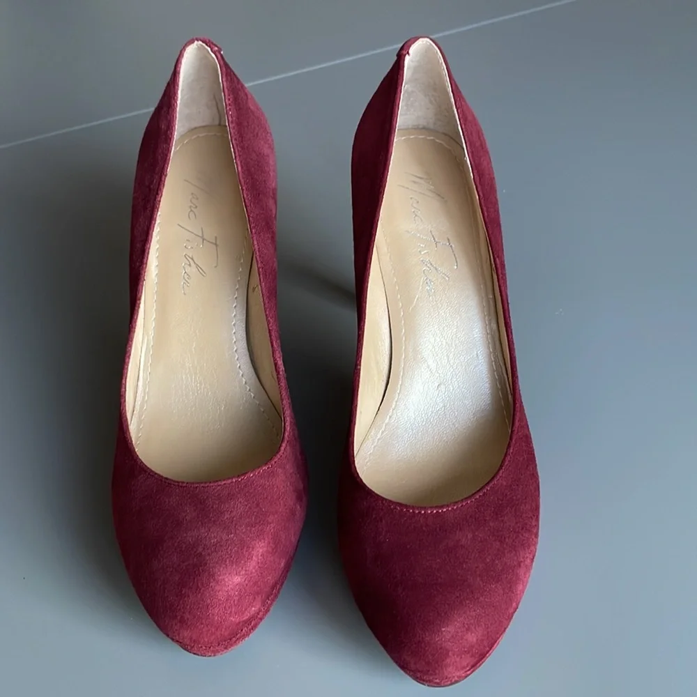 Marc Fischer Sydney Burgundy Heels Size 6M - Picture 10 of 11